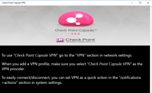 check point capsule vpn windows 10